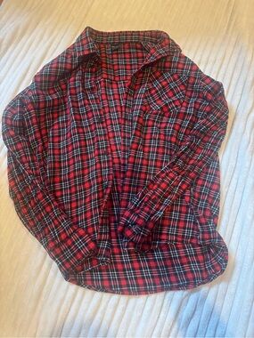 Oakley Red & Black Plaid Button-Up Shirt